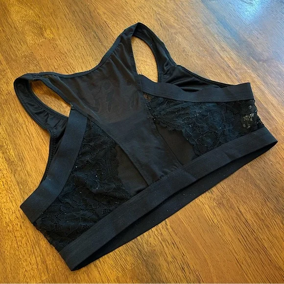 Maidenform Black Lace Racerback Bralette | Womens Size M - Picture 3 of 4